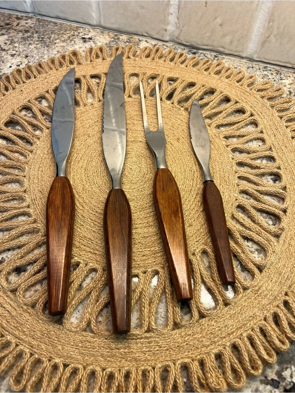 MCM Danish Fleetwood 4 Piece Stainless Steak Knives & Fork